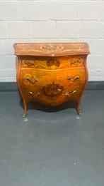 Prachtige houten commode met marqueterie & bronzen beslag, Ophalen, Zo goed als nieuw