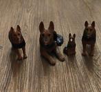 Set 4 Duitse Herder Beeldjes Realistisch Decoratief Verzamel, Ophalen of Verzenden, Zo goed als nieuw, Dier