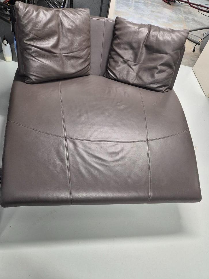 Rolf Benz chaise longue bank, Huis en Inrichting, Zetels | Zetels en Chaises Longues, Zo goed als nieuw, Driepersoons, Leer, Ophalen