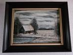 Schilderij 'Sneeuwlandschap' met lijst, Ophalen