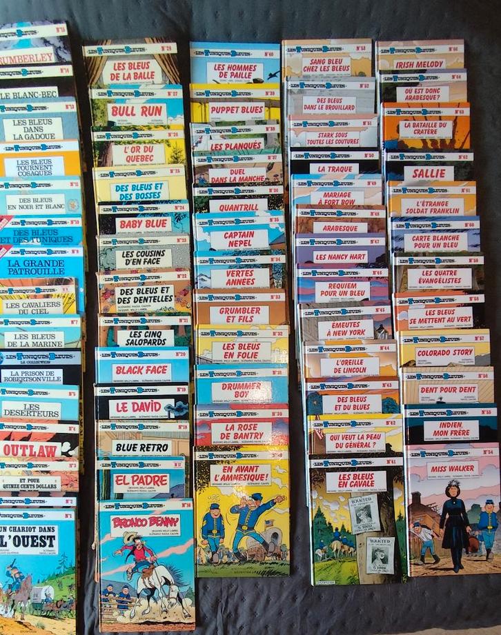 Collection "les Tuniques bleues" 65 tomes, Boeken, Stripverhalen, Gelezen, Complete serie of reeks, Ophalen