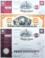 3X WESTERN UNION 1967-1967-1969, Enlèvement ou Envoi, 1950 à 1970, Certificat d'action