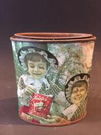 Charmant antiek blikken snoepblikje met Engelse meiden afgeb, Ophalen of Verzenden, Zo goed als nieuw
