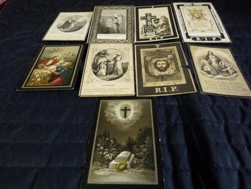 18 oude doodsprentjes overleden 1855 -1911, Collections, Images pieuses & Faire-part, Image pieuse, Enlèvement ou Envoi