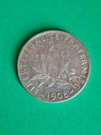 1908 France 2 francs en argent, Envoi, France, Monnaie en vrac, Argent