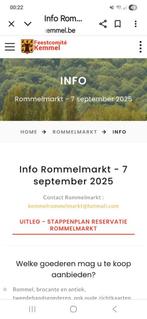 Rommelmarkt standplaats kemmel, Tickets en Kaartjes