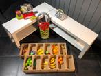 Winkeltje/ keukentje met houten kistjes, fruit/groeten, …, Comme neuf, Enlèvement