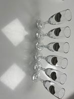 6 flutes de champagne, décore en étain, Ophalen, Zo goed als nieuw