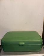 Vintage Groene emaille broodtrommel, Ophalen of Verzenden