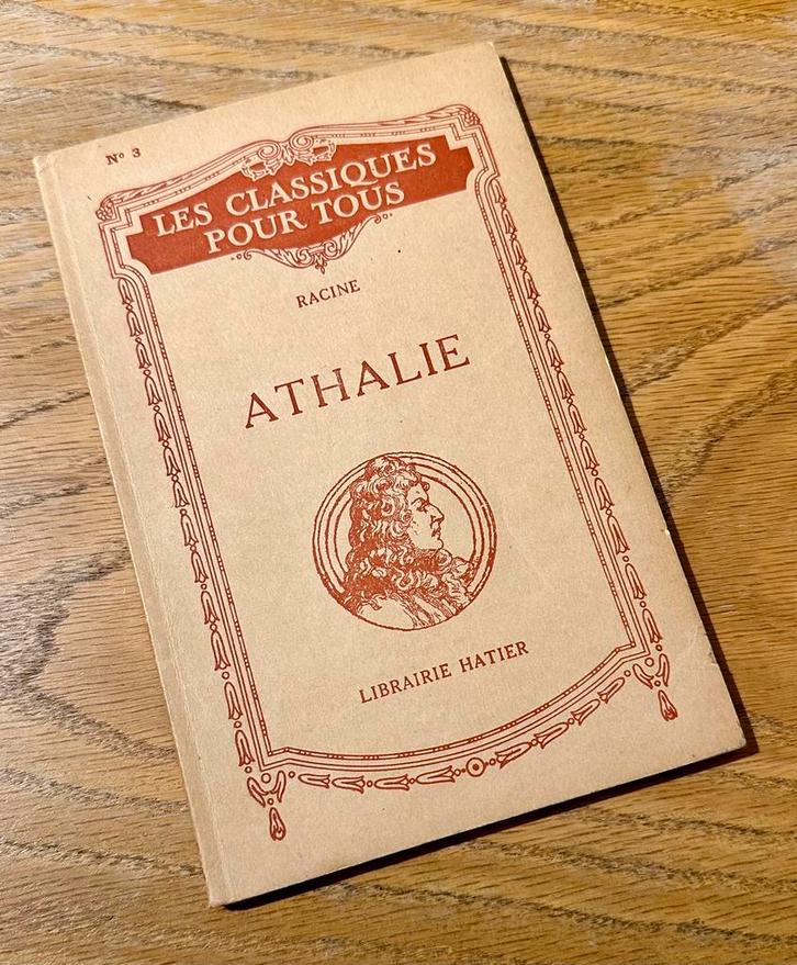 Athalie - Racine - Édition ancienne, Livres, Littérature, Utilisé, Europe autre, Enlèvement ou Envoi