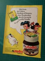 Nutella pâte à tartiner - publicité papier - 1973, Verzamelen, Merken en Reclamevoorwerpen, Ophalen of Verzenden, Gebruikt, Overige typen