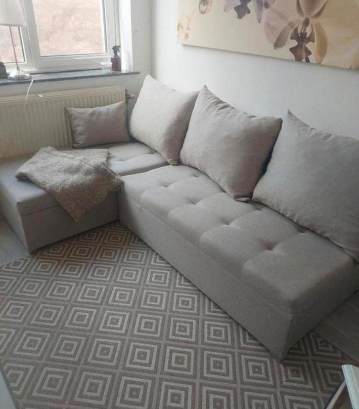 Hoekzetel en bed, Huis en Inrichting, Zetels | Complete zithoeken, Zo goed als nieuw, Ophalen