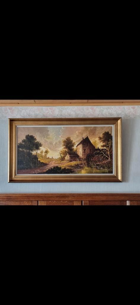 Peinture sur toile signée, peinture à l'huile., Antiquités & Art, Art | Peinture | Classique, Enlèvement