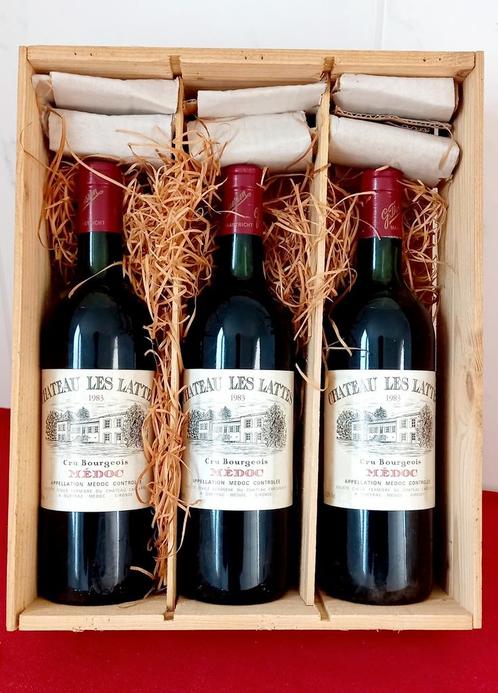 🍷 CHÂTEAU LES LATTES 🍷.Cru Bourgeois Mèdoc. Vin rouge.1983, Collections, Vins, Vin rouge, France, Pleine, Enlèvement