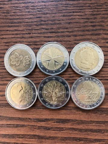 Verschillende Europese 2 euro munten beschikbaar voor biedingen