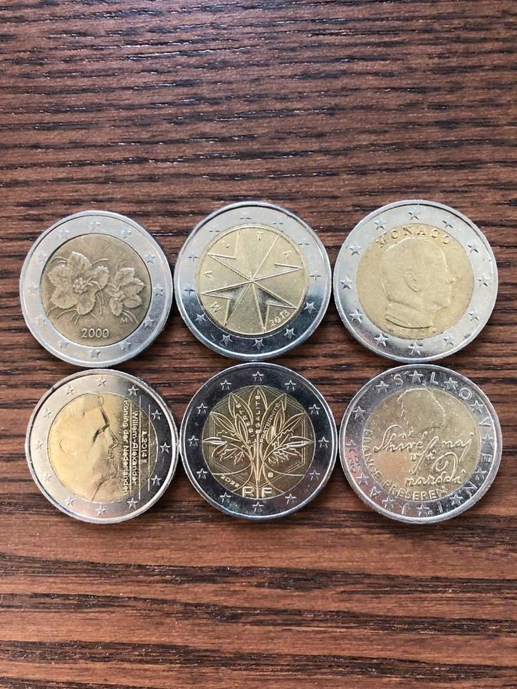 Verschillende Europese 2 euro munten, Postzegels en Munten, Munten | Europa | Euromunten, Losse munt, 2 euro, Finland, Ophalen of Verzenden