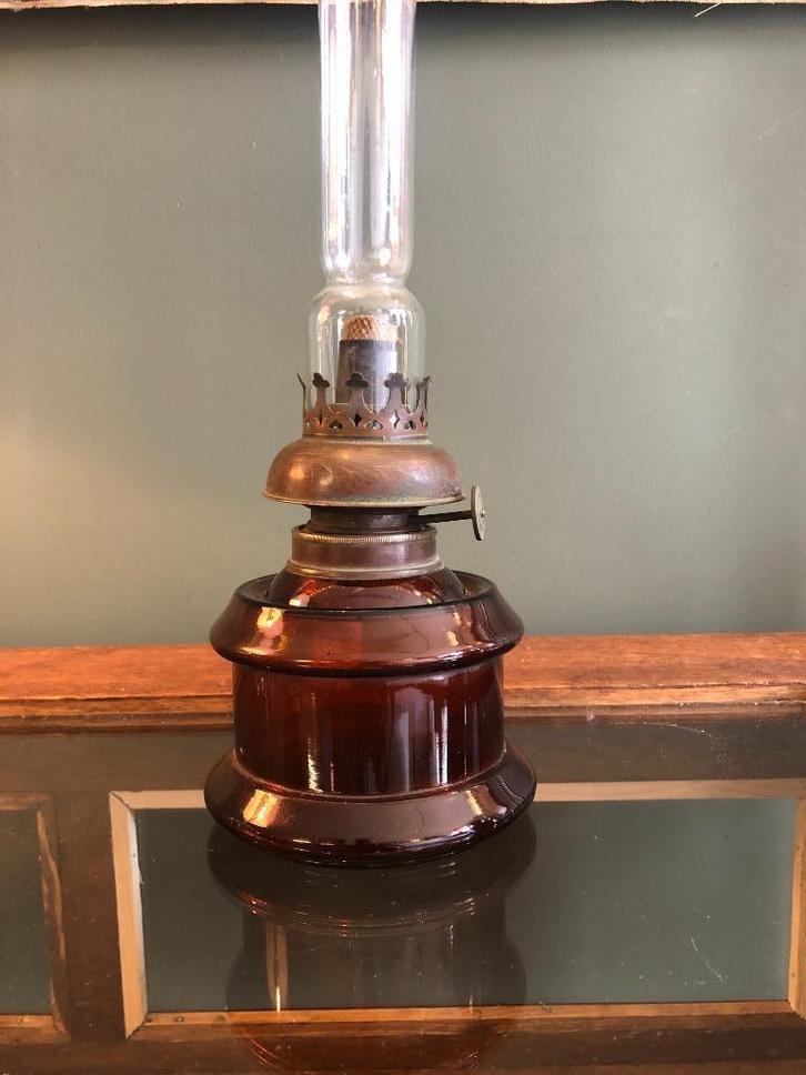 Prachtig Antiek Olielampje., Antiek en Kunst, Antiek | Verlichting, Ophalen of Verzenden