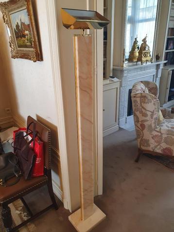 LAMPADAIRE EN MARBRE - LAMPE HALOGENE, Enlèvement, Comme neuf, Autres matériaux, 150 à 200 cm