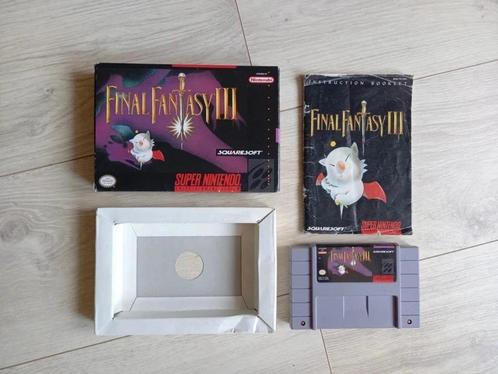 Final Fantasy 3 complete in box (CIB) voor de SNES, Games en Spelcomputers, Games | Nintendo Super NES, Gebruikt, Role Playing Game (Rpg)