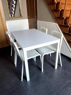 Table de cuisine et 4 chaises (IKEA), Maison & Meubles, Quatre personnes, 150 à 200 cm, Comme neuf, Enlèvement
