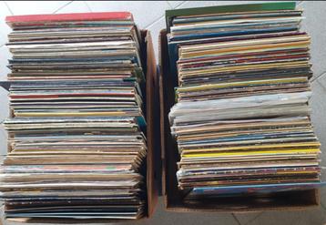 2 bananendozen vol lp's  (ongeveer 250 stuks) beschikbaar voor biedingen