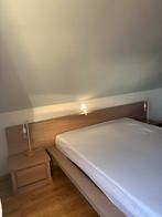 Chambre à coucher chêne clair massif 160x200, Enlèvement ou Envoi, Comme neuf, Bois