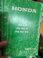 Partslist Honda originele uitgave Camino PA50, S en DX 1981, Fietsen en Brommers, Ophalen of Verzenden, Gebruikt