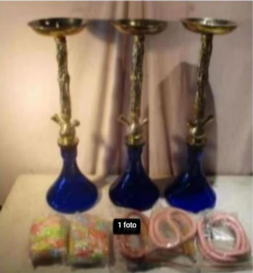 Professionele Waterpijpen in metaal en glas + Slangen, Verzamelen, Rookartikelen, Aanstekers en Luciferdoosjes, Zo goed als nieuw