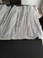 2 glasgordijnen 115 cm lang -110 cm breed +46 gordijnhaakjes, 100 tot 150 cm, Ophalen of Verzenden, Zo goed als nieuw, Wit