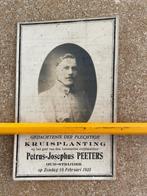 KRUISPLANTING OUDSTRIJDER 1914-18 PETRUS PEETERS HERENT, Bidprentje, Ophalen of Verzenden