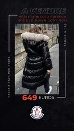 Veste MONCLER Ribafur Hooded Down Coat Noir., Vêtements | Femmes, Comme neuf, Noir