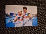 Foto Wout van Aert + Remco Evenepoel + handtekening (print), Sport en Fitness, Verzenden, Nieuw, Overige typen