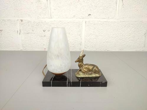 Art deco tafellampje met gazelle, Antiek en Kunst, Antiek | Verlichting, Ophalen of Verzenden