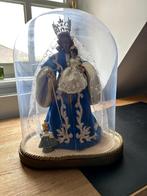 Mariabeeld onder stolp in blauw gewaad, Antiek en Kunst, Ophalen