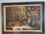 stilleven (kader 120x90) van de Gentse kunstenaar F. Baert., Antiek en Kunst, Ophalen