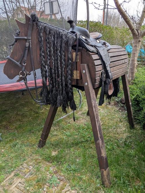 Houten buitenpaard voor kinderen, rughoogte 125, Kinderen en Baby's, Speelgoed | Buiten | Speeltoestellen, Gebruikt, Overige typen