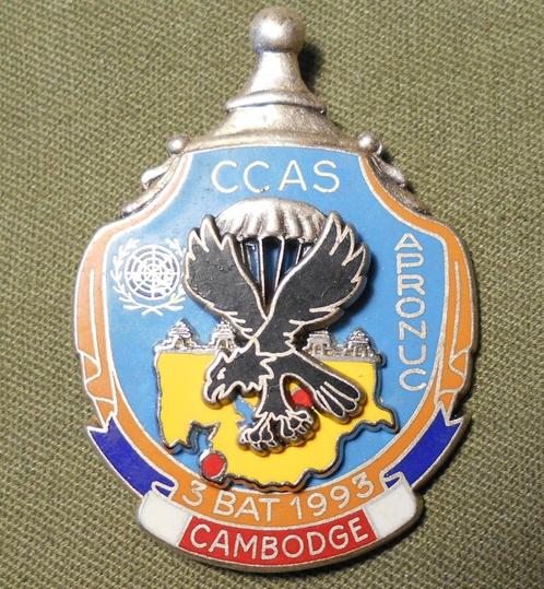 FRANCE / PARA / 1er RCP / CAMBODGE., Verzamelen, Militaria | Algemeen, Landmacht, Embleem of Badge, Verzenden