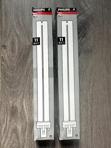 2 nieuwe PHILIPS 11 watt UV-C PLS/G23 waterlampen - 20€ beschikbaar voor biedingen
