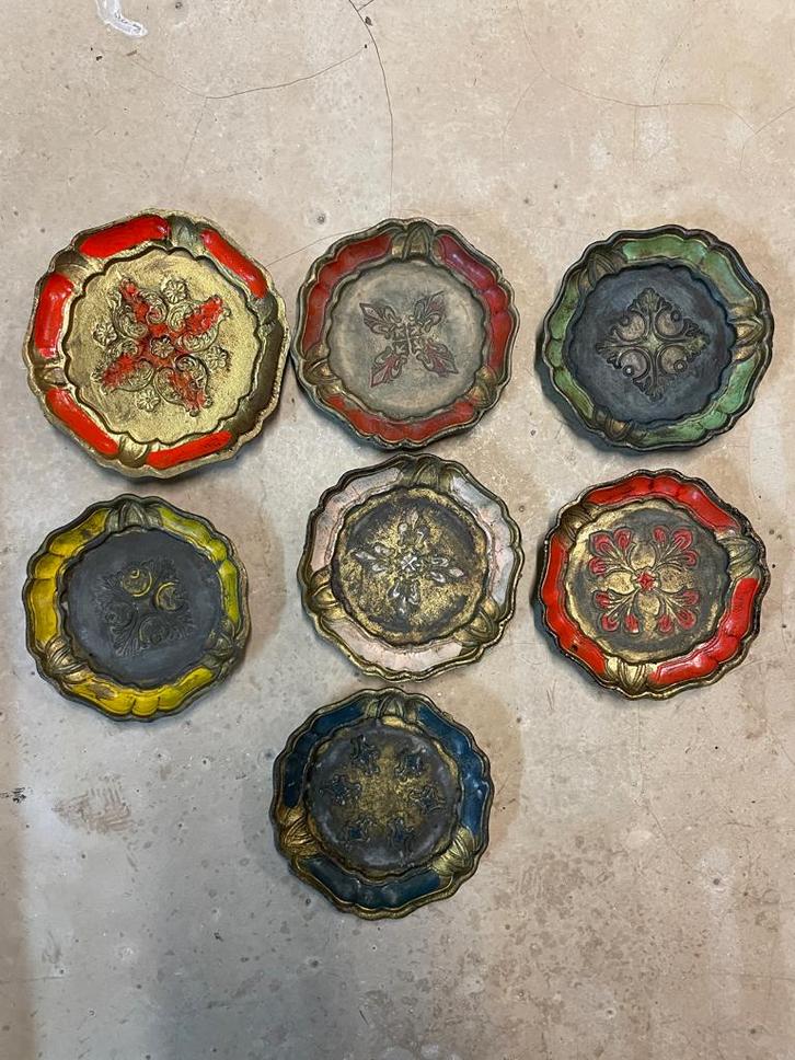 Florentijnse onderzetters, Antiquités & Art, Curiosités & Brocante, Enlèvement ou Envoi