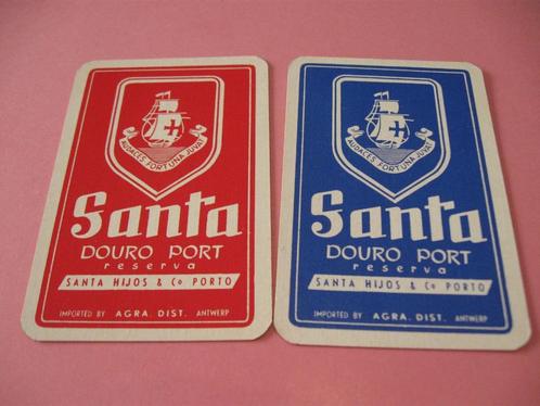 2 oude losse speelkaarten Santa Douro port , Antwerp (37), Verzamelen, Speelkaarten, Jokers en Kwartetten, Zo goed als nieuw, Speelkaart(en)