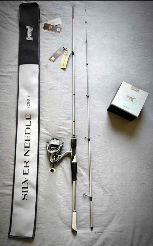 Kingdom hengel 213 cm + Spartacus 2500 haspel + vlechtwerk, Watersport en Boten, Hengelsport | Roofvissen, Nieuw, Complete set