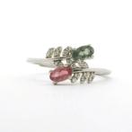 Natuurlijke toermalijn S925 zilveren ring, Handtassen en Accessoires, Ringen, Overige kleuren, Verzenden, Zo goed als nieuw, Dame of Heer