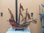 vieux bateau Santa Maria 1492 Polychrome Columbus de 87 cm, Antiquités & Art, Antiquités | Objets religieux, Enlèvement