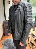 Zwarte lederen jas, Ophalen, Zo goed als nieuw, Maat 56/58 (XL)