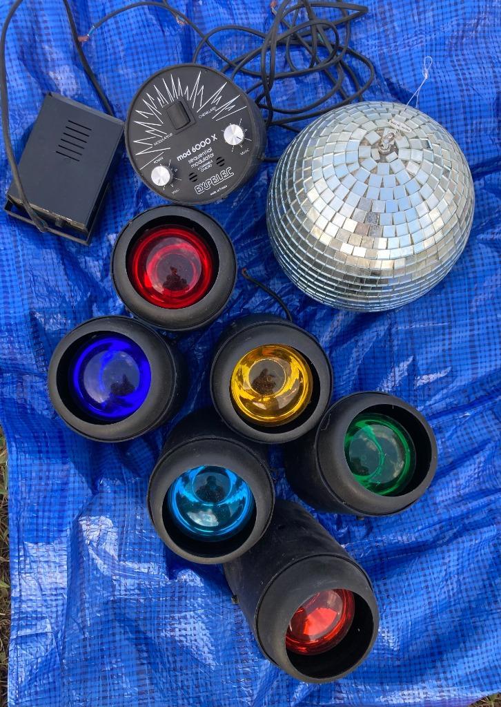 Lichtapparatuur jaren '80 - '90 retro disco lichtset, Muziek en Instrumenten, Licht en Laser, Gebruikt, Licht, Ophalen