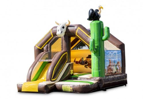 Te koop Springkussen Slide Combo Western, Hobby en Vrije tijd, Feestartikelen | Verhuur, Nieuw, Ophalen