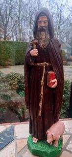 Heel oud gipsen beeld,St Antonius Abt met varken, Enlèvement