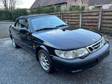 SAAB 9-3 CABRIO 2.0 AUTOMAAT, Auto's, Saab, Beige, Cabriolet, Zwart, Leder