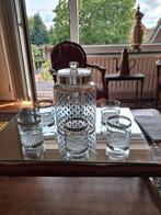 6 kristallen whiskyglazen met pot, Antiek en Kunst, Ophalen of Verzenden