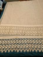 Anciens rideaux tissu artisanal et dentelles 2 pièces, Enlèvement ou Envoi
